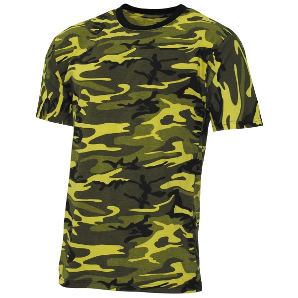 US T-Shirt 'Streetstyle' gelb-camo