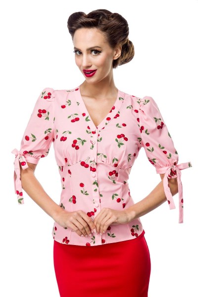 Blouse with cherry pattern