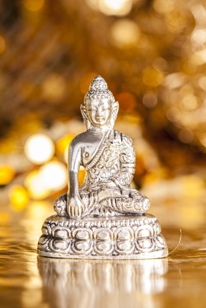 Silver-plated Shakyamuni Buddha