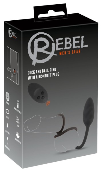 Rebel Cock ball ring with a RC