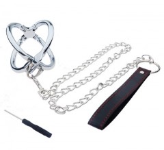 Handcuff with short leash