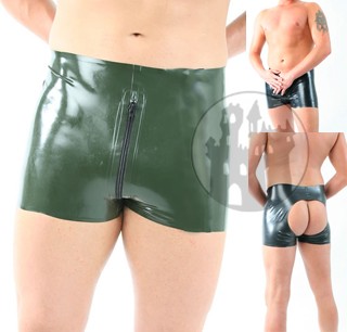 Latex Shorts - Fucky Zipper- spezielle Öffnung hinten