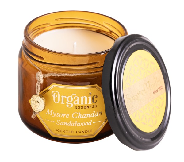 Organic Soy Wax Candle with Lid Sandalwood