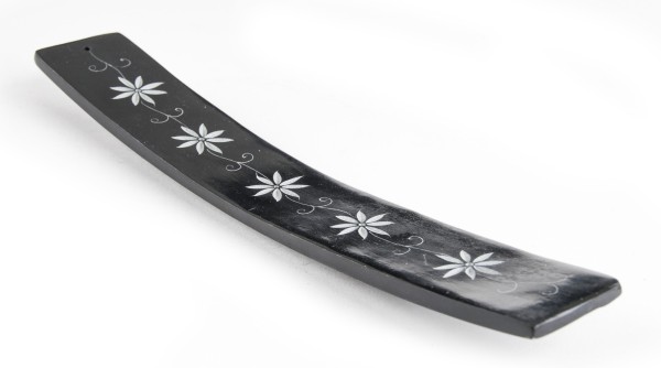 Engraved flower garland - Soapstone holder