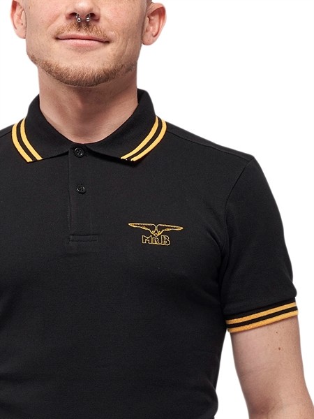Polo-Shirt Black/Gelb