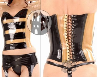 Latex Corset with Inserts