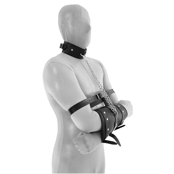 Leather restraint with collar