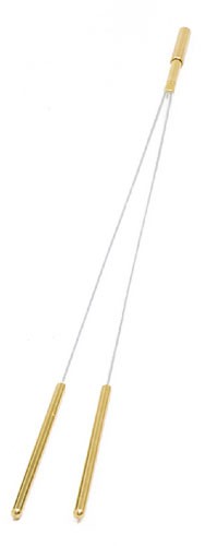 Dowsing rod with brass handle