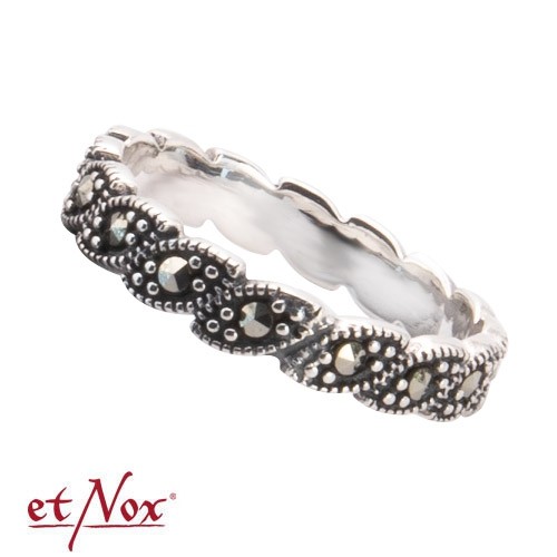 Silver ring "Marcasite Leaves"
