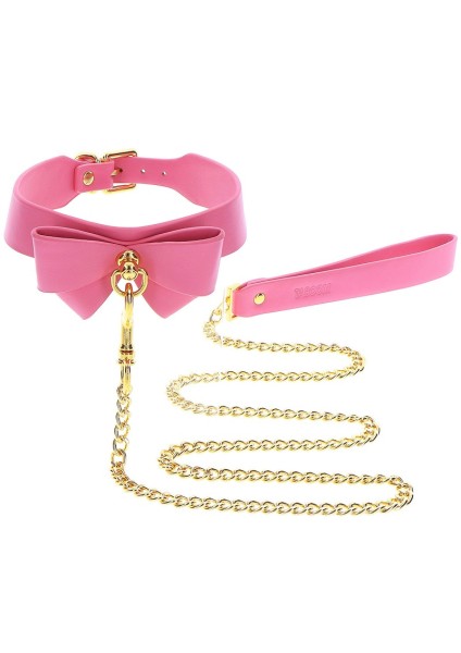 Pink collar and leash